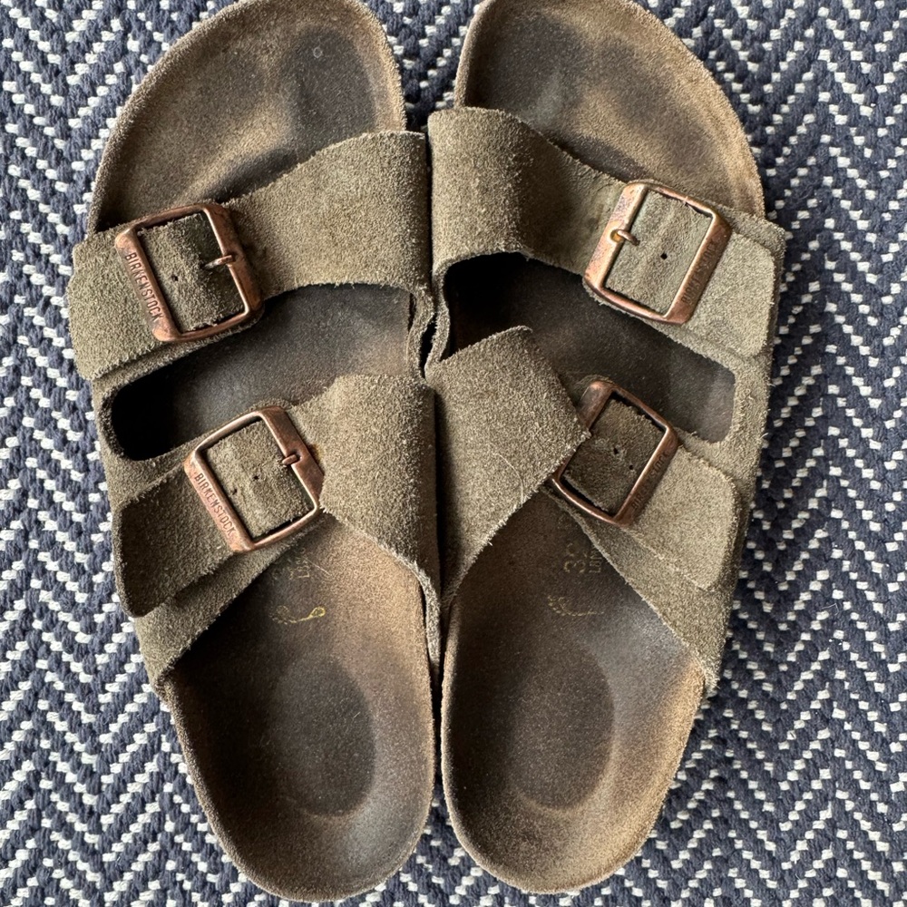 Birkenstock Olive Suede Sandals